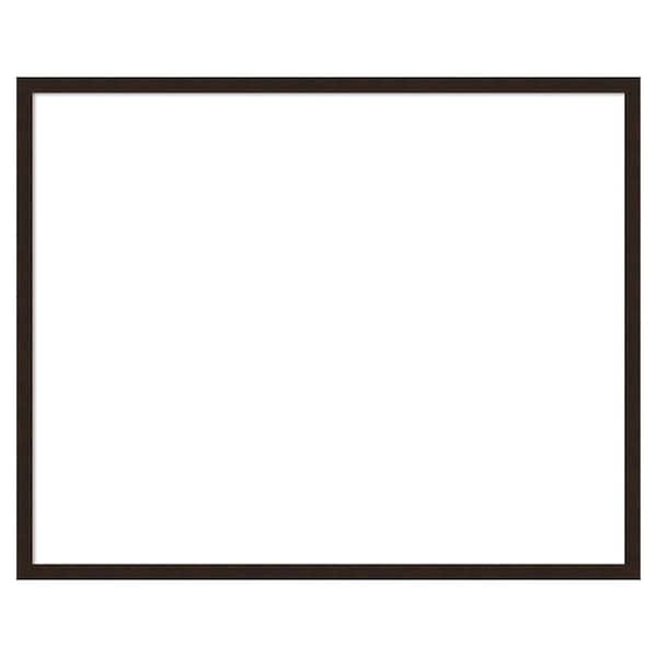 Carlisle Espresso Narrow 31 in. x 25 in. Wood Framed Dry Erase Magnetic Memo Board