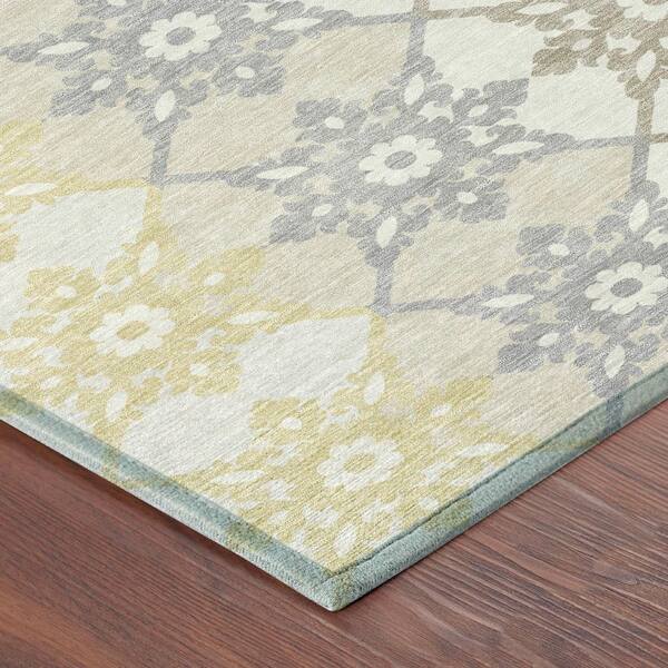 Chantille Machine Washable Indoor/Outdoor Abstract ACN2759 Ivory 10 ft. x 14 ft. Area Rug