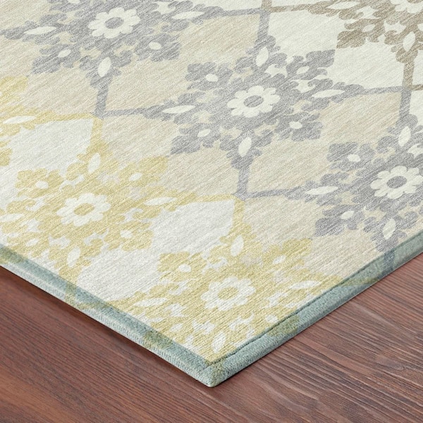 Chantille Machine Washable Indoor/Outdoor Abstract ACN2759 Ivory 2 ft. x 3 ft. Accent Rug