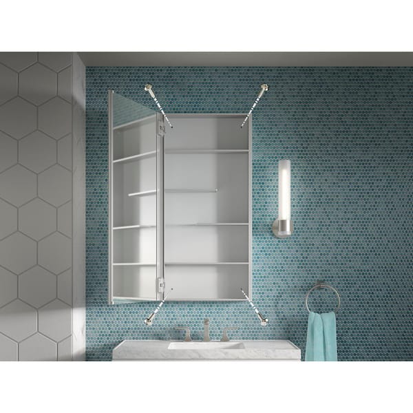Kohler Maxstow 20 In X 40 In Frameless Surface Mount Aluminum Medicine Cabinet K 81156 La1 The Home Depot