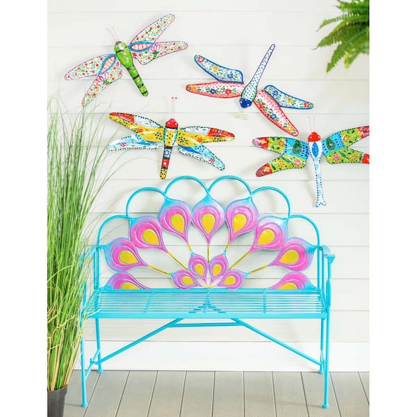 Colorful 2025 garden bench