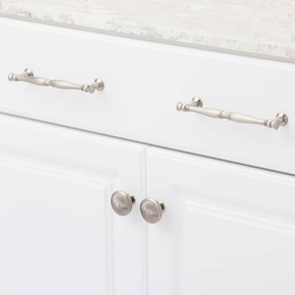 Crawford 6-5/16 in. (160mm) Traditional Satin Nickel Bar Cabinet Pull