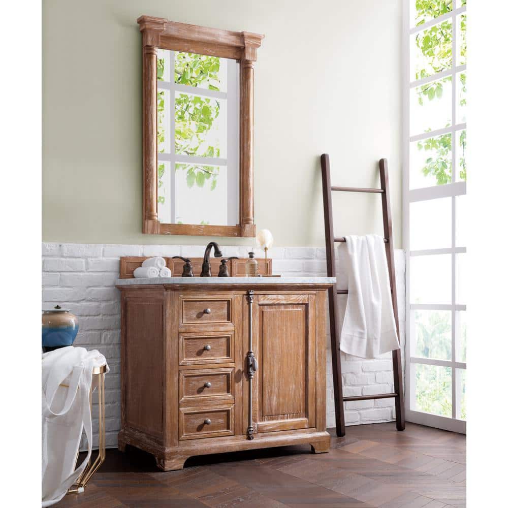 Providence 36" Light Wood Single Bathroom Vanity with Backsplash
