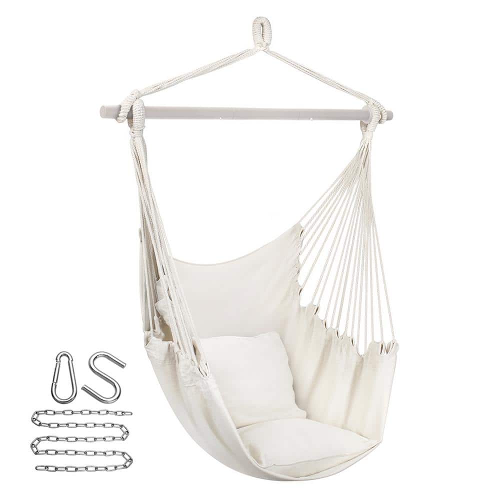 Sorbus 47 in. Portable Hanging Rope Hammock Chair Swing with 2