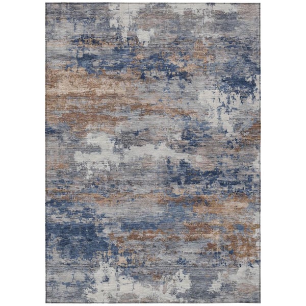 Chantille Machine Washable Indoor/Outdoor Abstract ACN2810 Blue 9 ft. x 12 ft. Area Rug