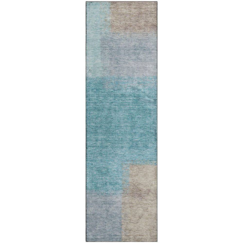 Mayfield Premium Machine Washable Abstract AMF2341 Teal 2 ft. x 7 ft. Runner Rug price history on PriceWatchPro