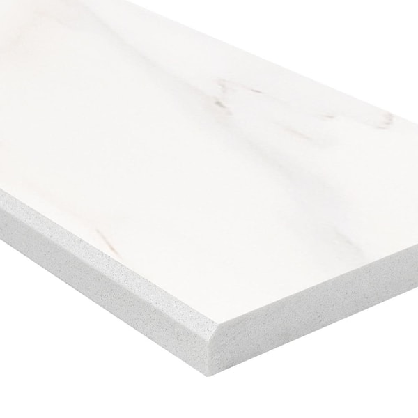 Calacatta Gold 6 in. x 73 in. Polished Engineered Marble Single Beveled Threshold Floor Tile (6.08 lin. ft. /Each)