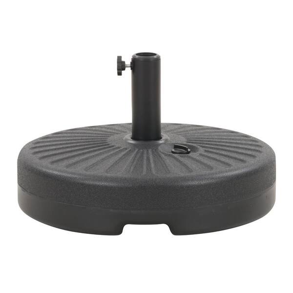 corliving grey patio umbrella stand CorLiving Patio Umbrella Base with Steel-Lined Attachment Piece in Dark  Grey PPU-903-U