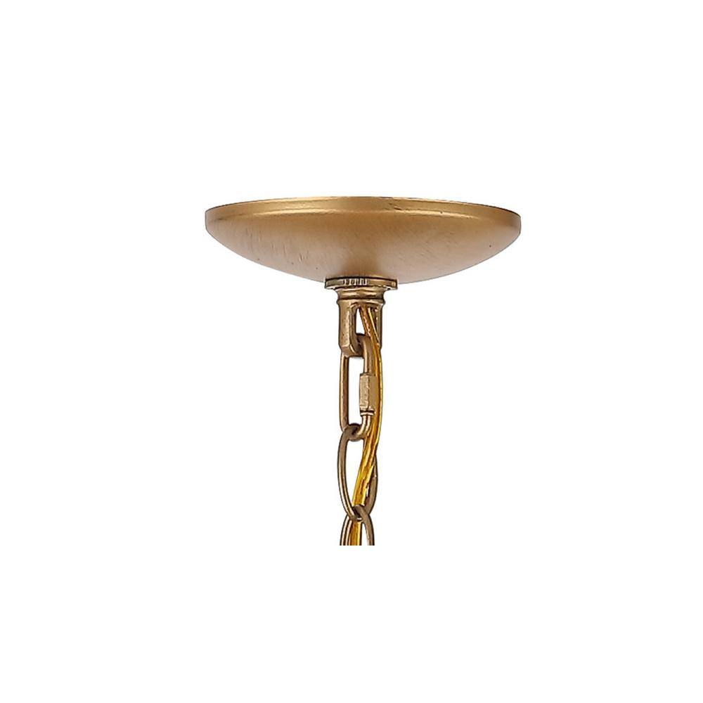 Gatsby 4-Light Polished Gold Iron Adjustable LED Lantern Pendant