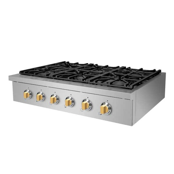 Avantco Chef Series CAG-R-6-36 36 6 Burner Gas Countertop Range - 150,000  BTU