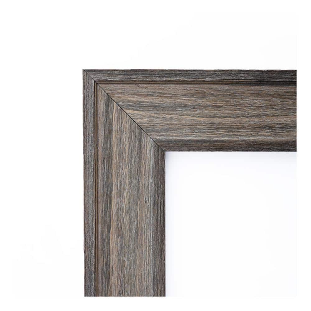 Rustic Gray Wood Rectangular Bathroom Vanity Mirror