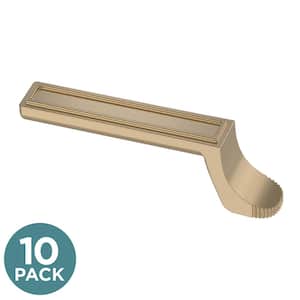 Structured Column 3-11/16 in. (93 mm) Traditional Champagne Bronze Cabinet L Knobs (10-Pack)