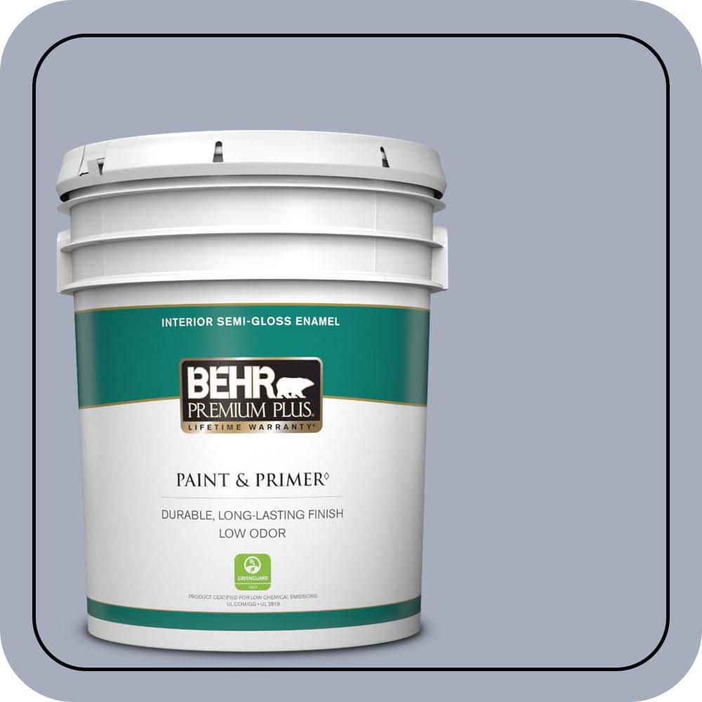 5 gal. #ICC-55 Hydrangea Blossom Semi-Gloss Enamel Low Odor Interior Paint & Primer price history on PriceWatchPro
