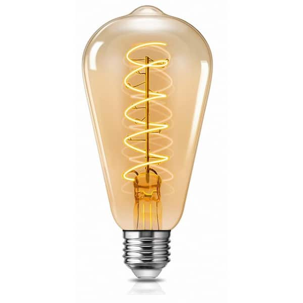60-Watt Equivalent Vintage LED Edison Bulbs, 4-Watt Antique LED Filament Bulb Warm, White Non Dimmable (6-Pack)