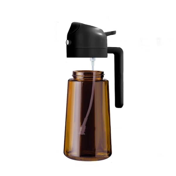 16 oz./470m Food Grade Glass Black Olive Oil Sprayer Bottle Sunlight Protection for Cooking and Air Fryer