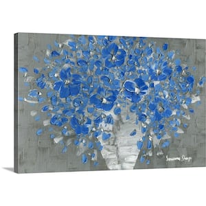 GreatBigCanvas Blue Design by Megan Duncanson Canvas Wall Art  1906791_24_24x20 - The Home Depot