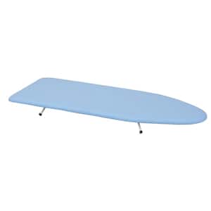 Blue Non-Electric Engineered Wood Table Top No Swivel Ironing Board