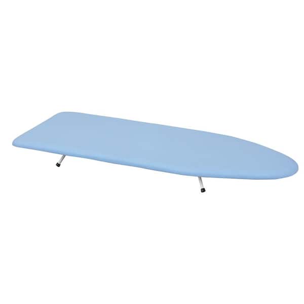 HOUSEHOLD ESSENTIALS Blue Non-Electric Engineered Wood Table Top No Swivel Ironing Board