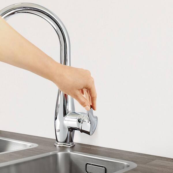 Grohe Parkfield Single Handle Pull Down Sprayer Kitchen Faucet In Chrome 30213001 The Home Depot