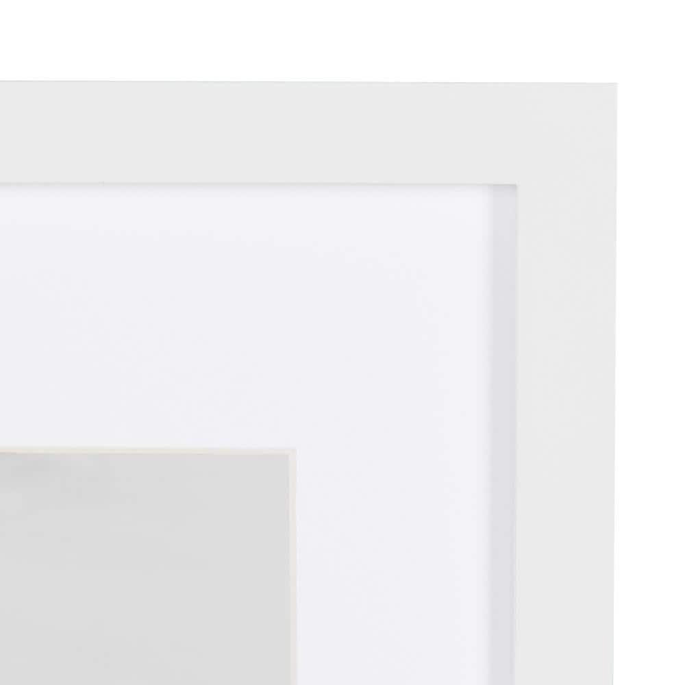 White Wood 11x14 Matted Picture Frame Set of 4