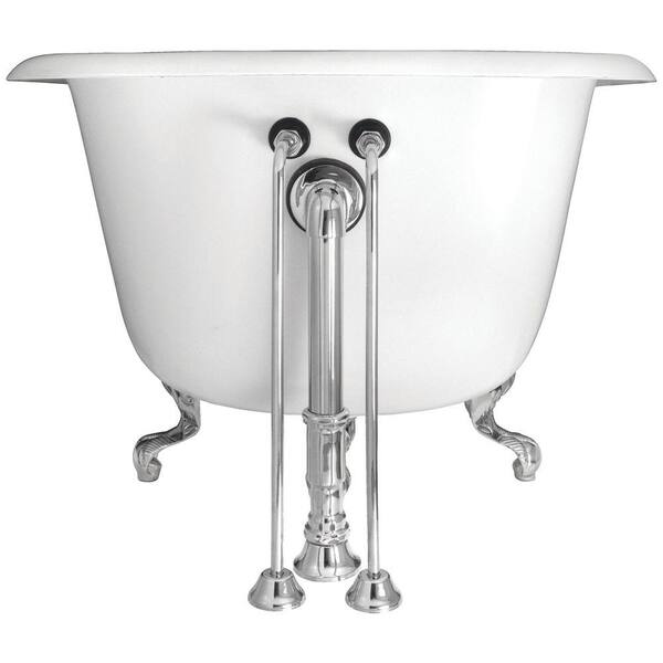 Elizabethan Classics 22 in. Brass Single Offset Bath Supply in Satin Nickel