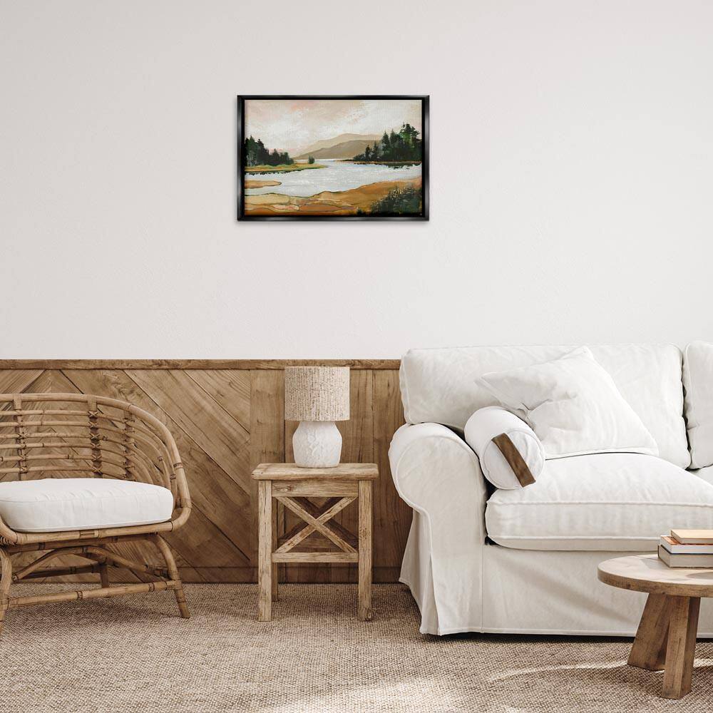 Relaxing Valley Lake by Max Maxx Black Floater Frame Nature Graphic Art Print 17 in. x 25 in. price history on PriceWatchPro