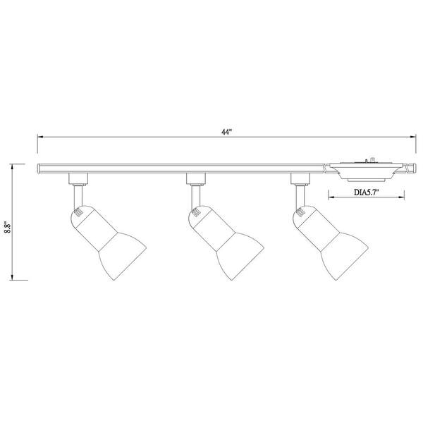 Hampton Bay 1200-Watt White Live End Linear Track Power Feed with