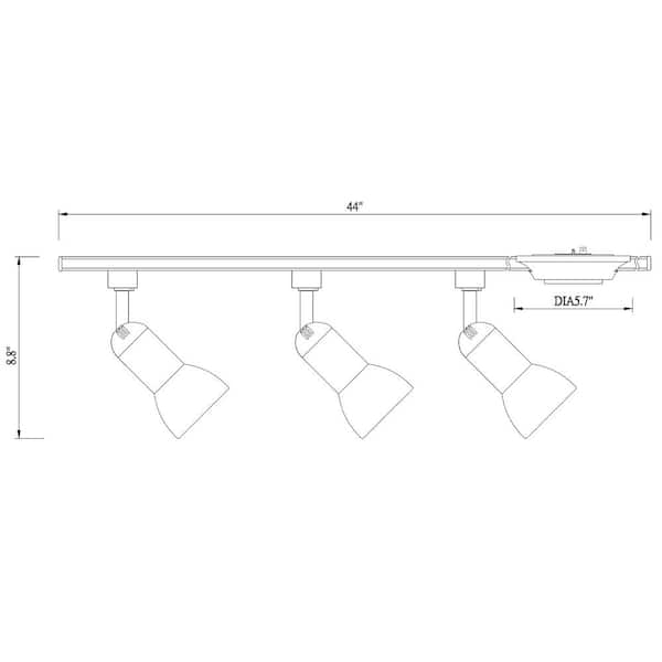 Hampton Bay 4 ft. White Hard Wired Linear Track Lighting Kit