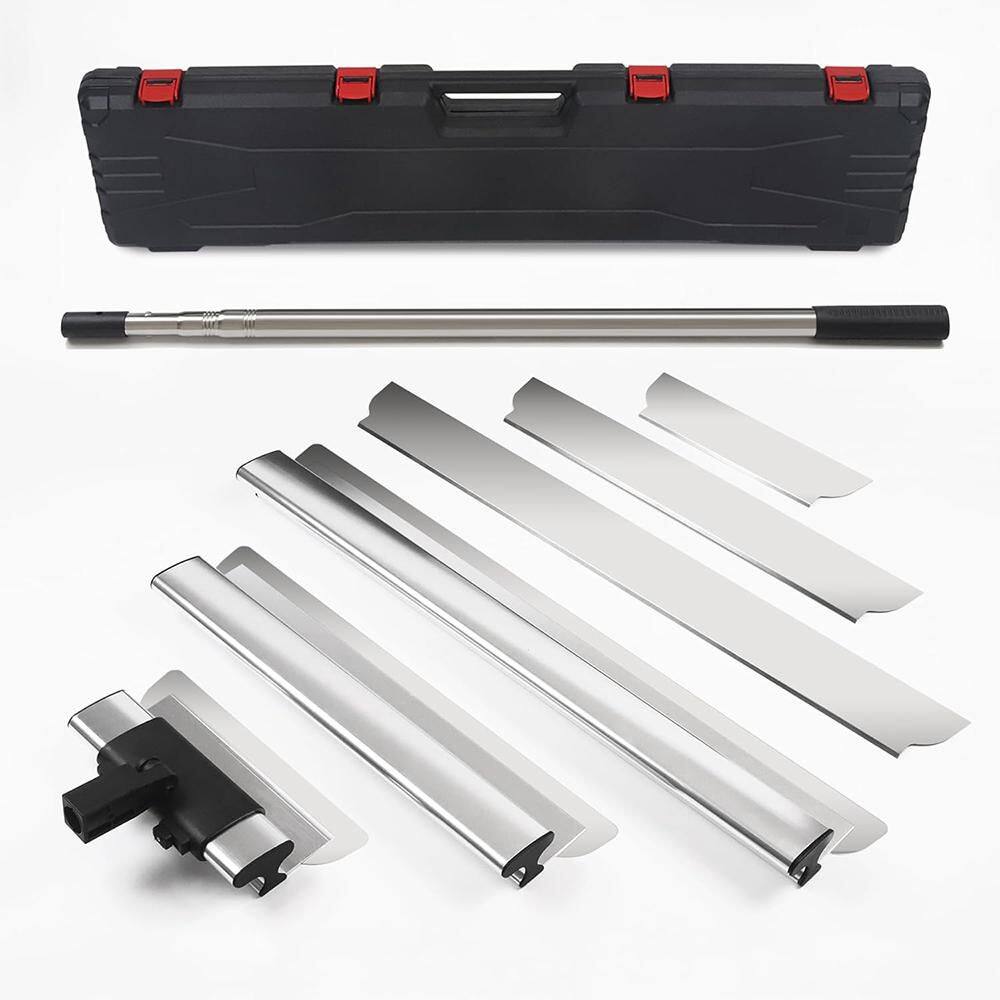 12,22,32 Stainless Steel Drywall Skimming Blade Set with 35-81 Aluminum Extension Handle for Construction Tasks price history on PriceWatchPro