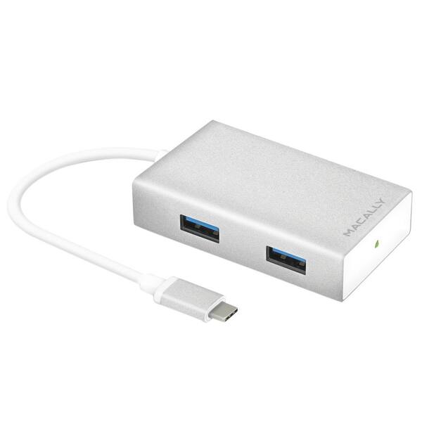 Macally USB-C to 4-Port USB A Hub for MacBook and Laptop Computer