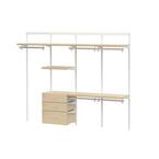 Everbilt Genevieve 6 ft. Gray Adjustable Closet Organizer Long and ...