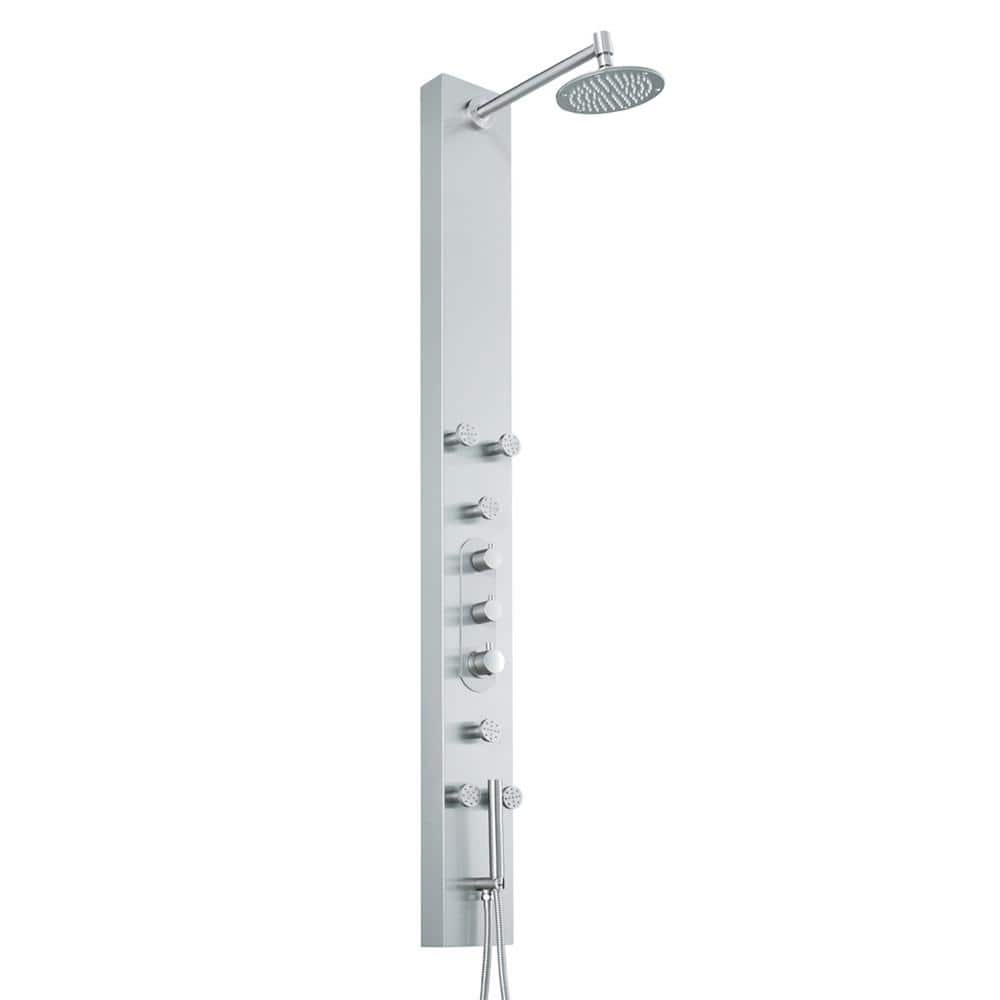 Dilana 67" Stainless Steel 6-Jet Shower System with Hand Shower