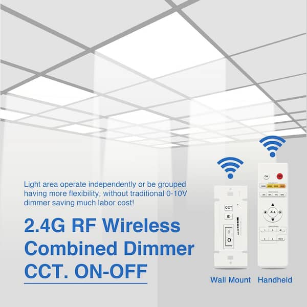 eSenLite 2 ft. x 4 ft. Integrated LED Panel Light Troffer Backlit 6500LM 630W Equivalent White Dim CCT Color Changeable (20-PC)