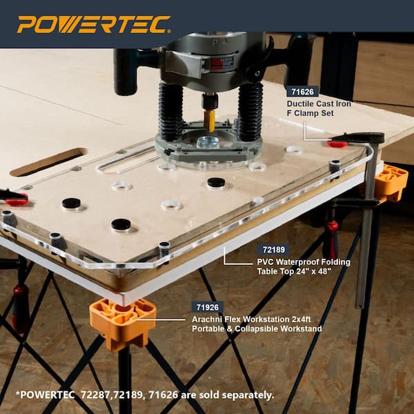 POWERTEC MFT Worktop Jig-Router Template for 3/4 in. Dog Holes