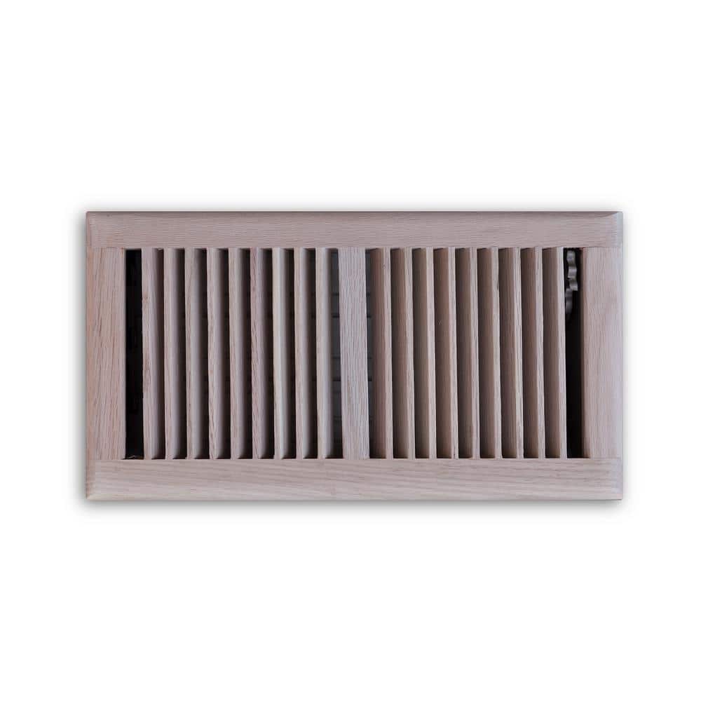 Oak Wood 6 in. x 12 in. 2-Way Wooden Floor Register in Unfinished price history on PriceWatchPro