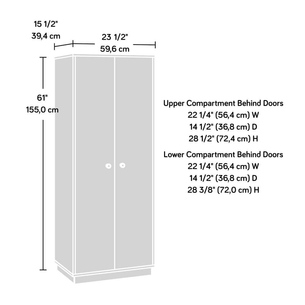 Mystic Oak Gray Bathroom Storage Cabinet with Adjustable Shelving