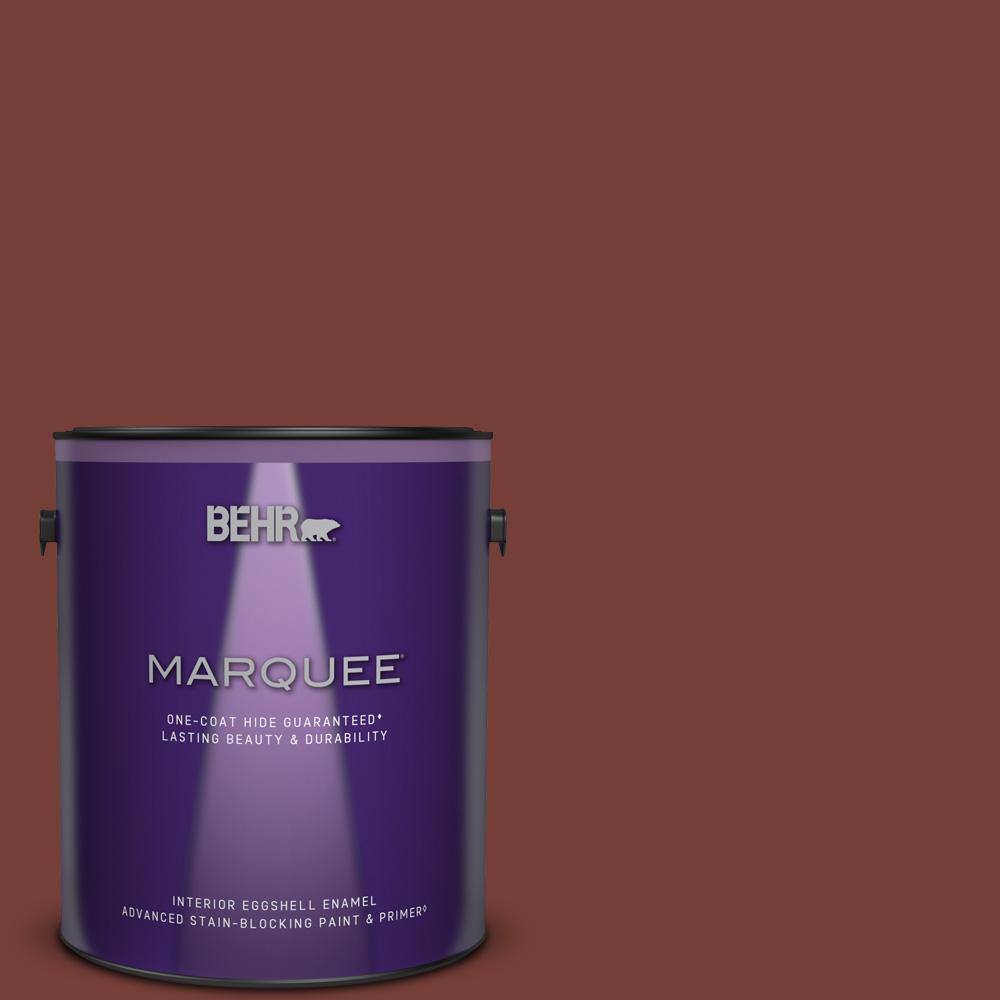 1 gal. #BXC-76 Florence Red Eggshell Enamel Interior Paint & Primer