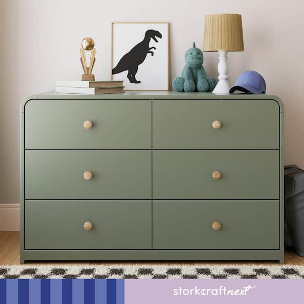 Storkcraft Santos Olive 6-Drawer 48.13 in. Wide Dresser 03766-15A - The  Home Depot