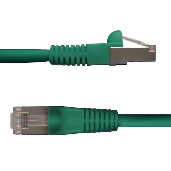 NTW 10 ft. Cat6 Snagless Shielded (STP) Network Patch Cable, Green