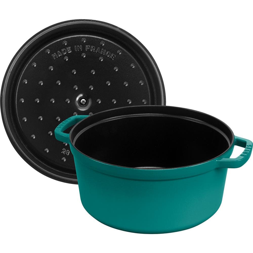 Teal Enameled Cast Iron 7-qt Round Dutch Oven