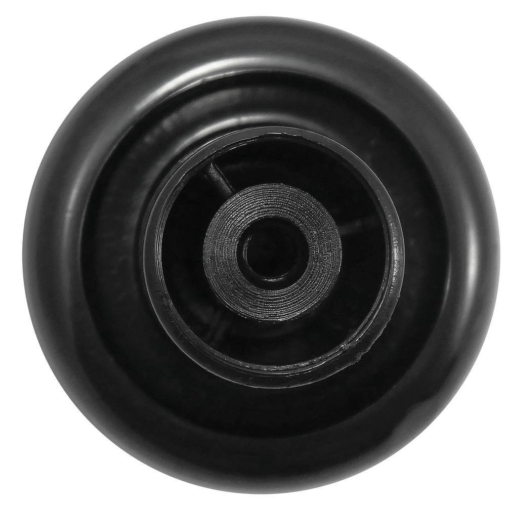 Black Round Plastic Cabinet Knob with Mounting Hardware