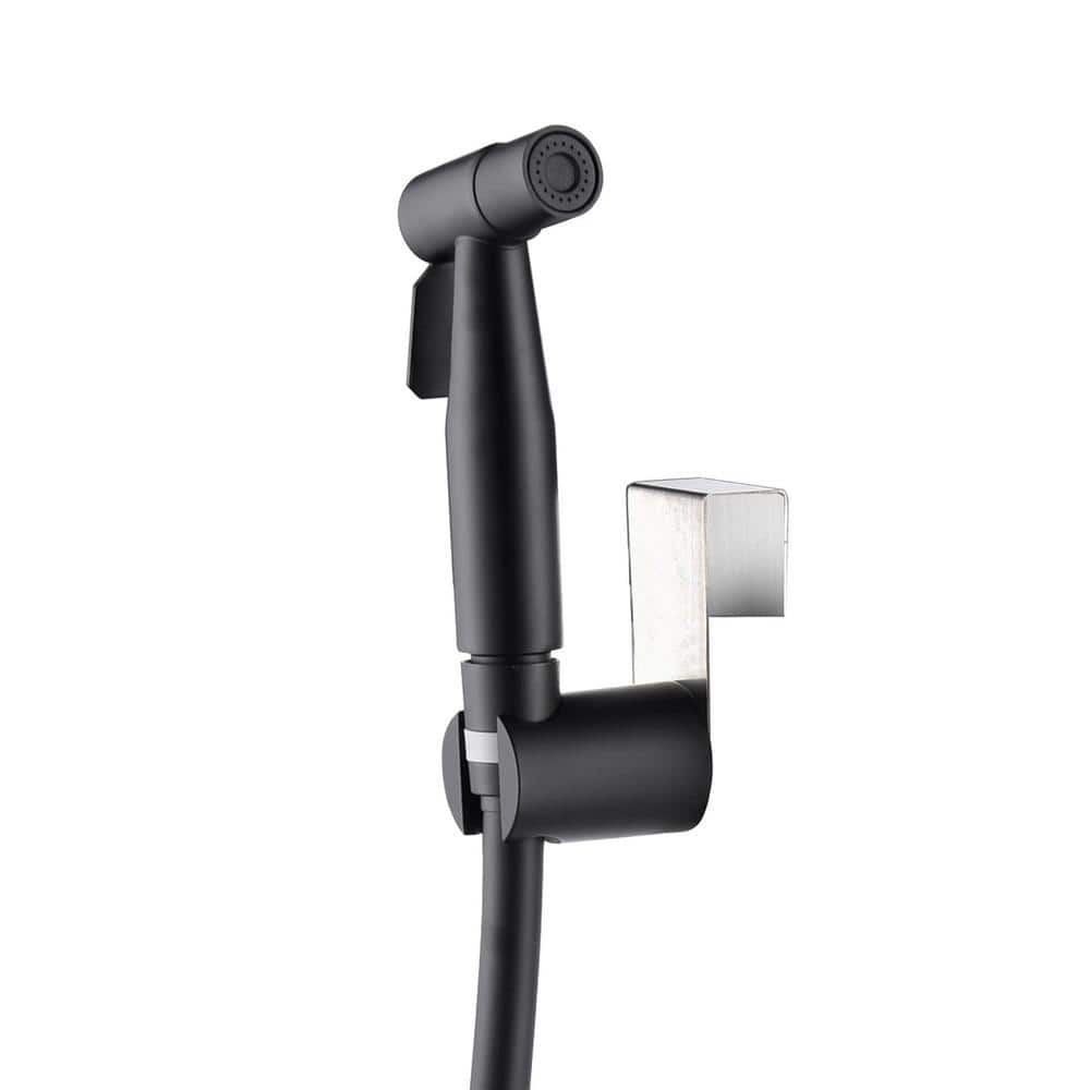 WEITOL Handheld bidet sproeier kit, zwart toilet bidet kraan, wandmontage roestvrij staal badkamer doek luier sproeier kit, spuitpistool set met hoek ventiel (kleur: spuitpistool set WEITOL Handheld bidet sproeier kit, zwart toilet bidet kraan, wandmontage roestvrij staal badkamer doek luier sproeier kit, spuitpistool set met hoek ventiel (kleur: spuitpistool set