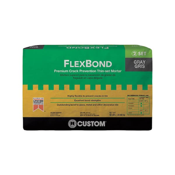 Custom Building Products FlexBond 50 lb. Gray Fortified Thinset Mortar