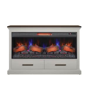47.38 in. Freestanding Electric Fireplace with Storage Drawers