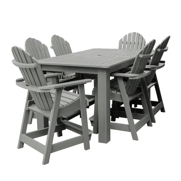 View of Highwood Muskoka 7-Pieces Bistro Recycled Plastic Outdoor Dining Set CM ...