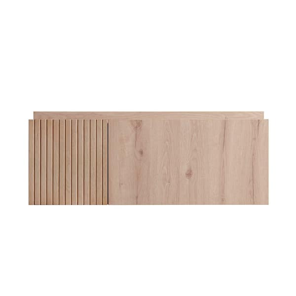 Aria 35.43 in. W Bath Vanity Cabinet without Top in White Oak with Door and Drawer
