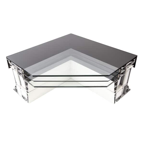 HAIXHX Attic/Sun Room Flush Mount Roof Access Hatch Cover, Large Egress Skylight With Double-Layer Tempered Glass, Aluminum Lockable Roof Lighting