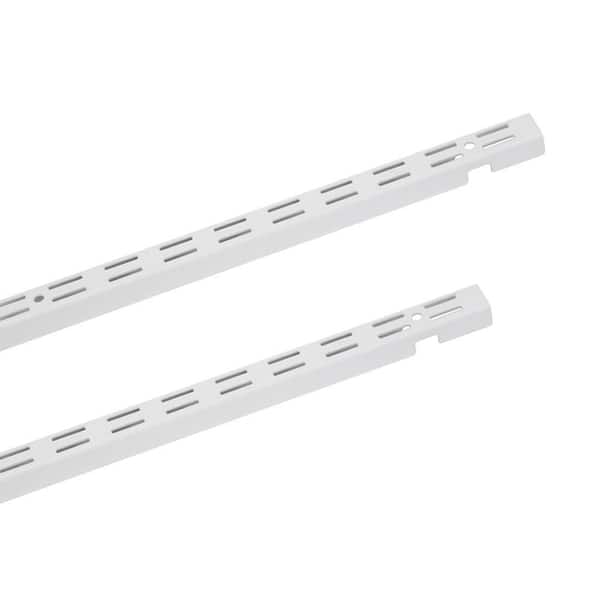 ShelfTrack 60 in. x 1 in. White Standard Contractor Pack (2-Piece)