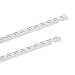 ShelfTrack 60 in. x 1 in. White Standard Contractor Pack (2-Piece)