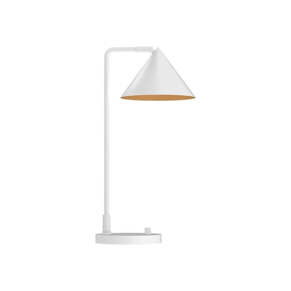 ALORA MOOD Remy 20 in., 1-Light 60-Watt White Modern Table Lamp